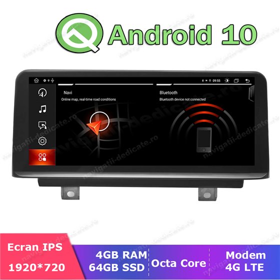 Monitor Navigatie Android BMW F30 F31 F34 Seria 3 4 NBT Bluetooth GPS USB NAVD-F30 NBT