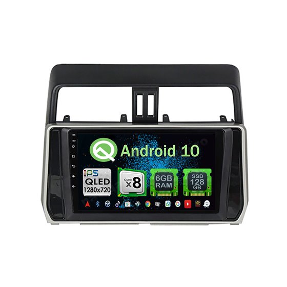 Navigatie Carplay Android 10 Toyota Land Cruiser Prado J150 2018+ Octa Core 6GB Ram 128GB SSD Ecran 9 inch Ips NAVD-US91060