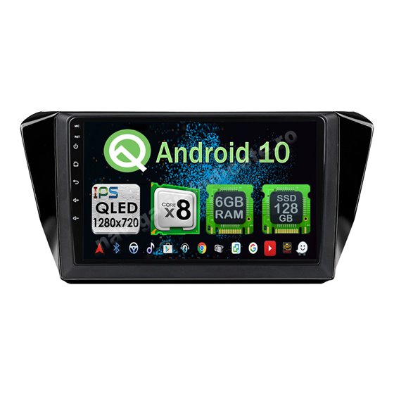 Navigatie Carplay Android 10 Skoda Superb 3 Octa Core 6GB Ram 128GB SSD Ecran 9 inch NAVD-US5525