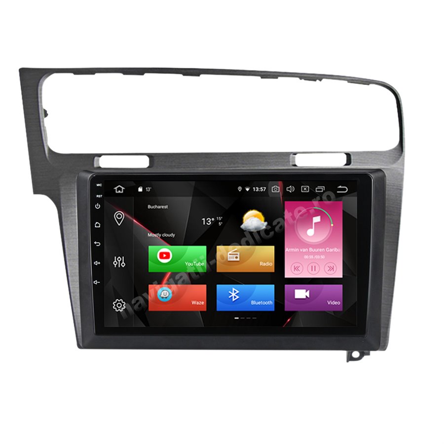 Navigatie Carplay Android 10 GOLF 7 Gri Octa Core 6GB Ram 128GB SSD Ecran 9 inch NAVD-US91028G