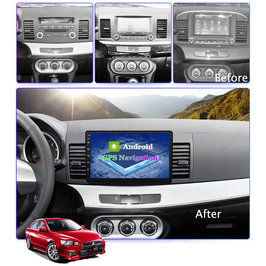 Navigatie Carplay Android 10 Mitsubishi LANCER 2010-201 Octa Core 6GB Ram 128GB SSD Ecran 9 inch NAVD-US91023