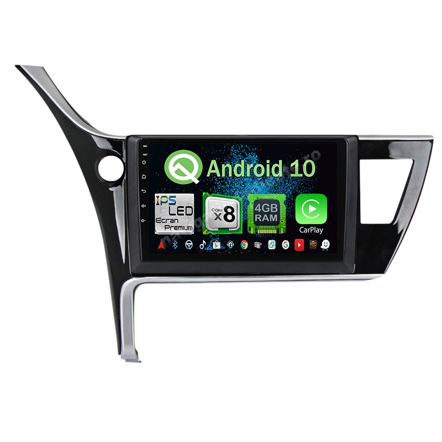 Navigatie Android 10 Toyota Corolla 2017 Octa Core 4GB Ram Ecran 9 inch NAVD-Z81024