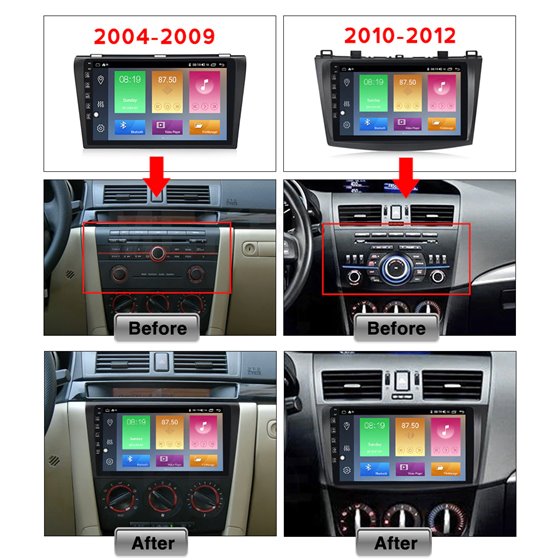Navigatie Android 10 MAZDA 3 2009-2014 Octa Core 4GB Ram Ecran 9 inch NAVD-Z8025