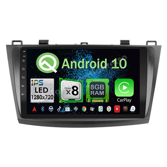 Navigatie Carplay Android 10 Mazda 3 2004-2009 Octa Core 6GB Ram 128GB SSD Ecran 9 inch NAVD-US9025
