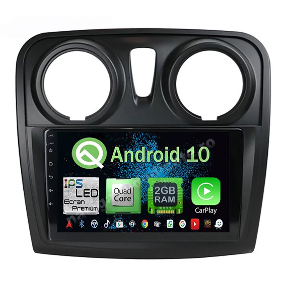Navigatie Android Dacia Logan Sandero Dokker Lodgy 2GB Ram Ecran 9 inch NAVD-AC9096