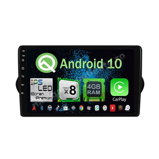 Navigatie Android Fiat Tipo Egea Carplay Octa Core 4GB Ram Ecran 9 inch NAVD-Z8078