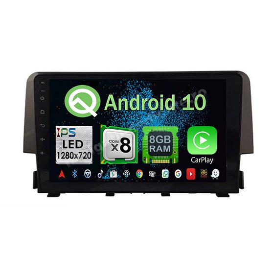 Navigatie Carplay Android Honda Civic 2016 Octa Core 8GB Ram 128GB SSD Ecran 9 inch NAVD-M86038