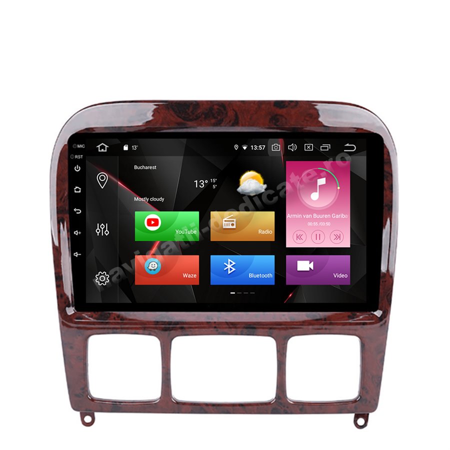 Navigatie Carplay Android Mercedes W220 S Class 1999-2005 Octa Core 8GB Ram 128GB SSD Ecran 9 inch NAVD-M86021