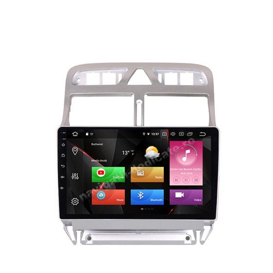 Navigatie Carplay Android Peugeot 307 Octa Core 8GB Ram 128GB SSD Ecran 9 inch NAVD-M86053