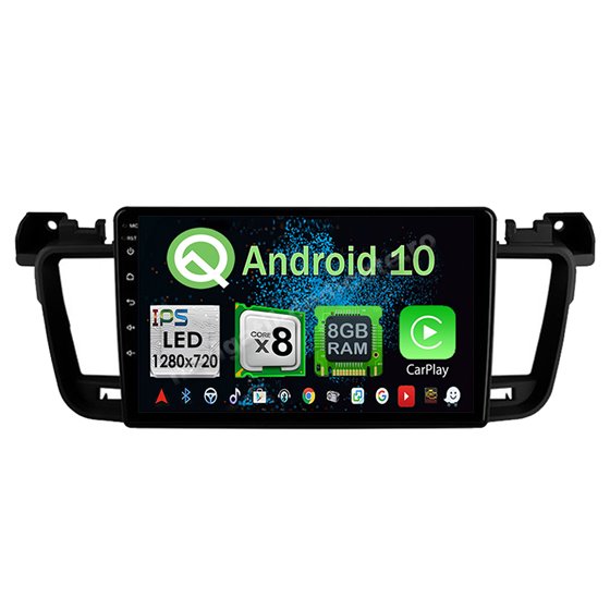 Navigatie Carplay Android Peugeot 508 Octa Core 8GB Ram 128GB SSD Ecran 9 inch NAVD-M86061