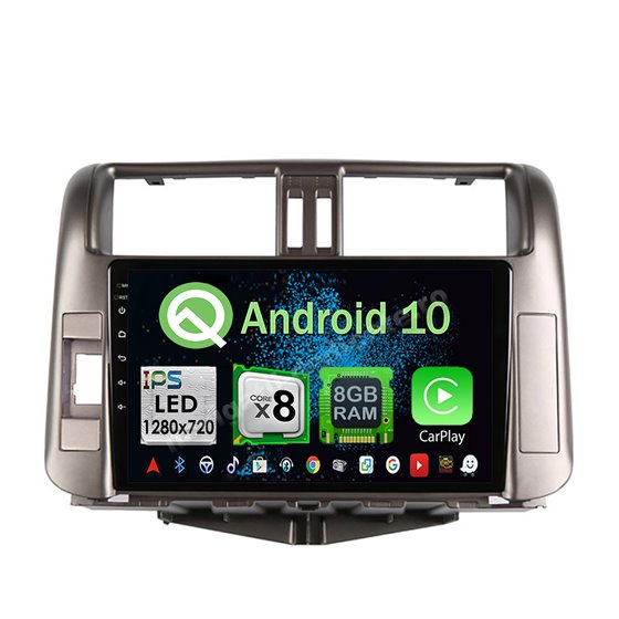 Navigatie Carplay Android Toyota Prado 2010-2013 Octa Core 8GB Ram 128GB SSD Ecran 9 inch NAVD-M86005