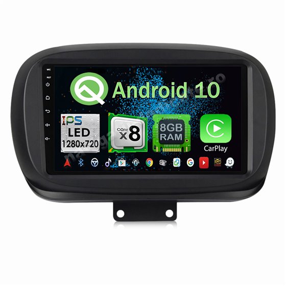 Navigatie CarPlay Android Fiat 500X 2014-2020 Octa Core 8GB Ram 128GB SSD Ecran 9 inch NAVD-M869082