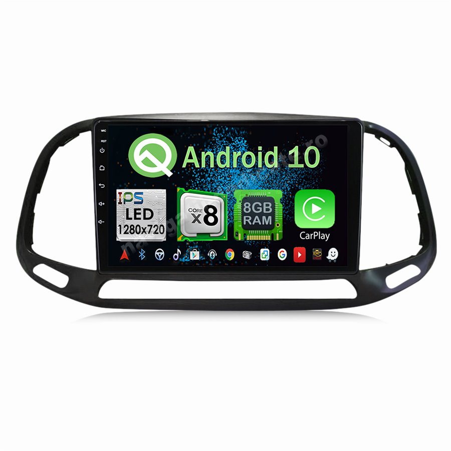 Navigatie CarPlay Android Fiat Doblo 2015-2019 Octa Core 8GB Ram 128GB SSD Ecran 9 inch NAVD-M869076