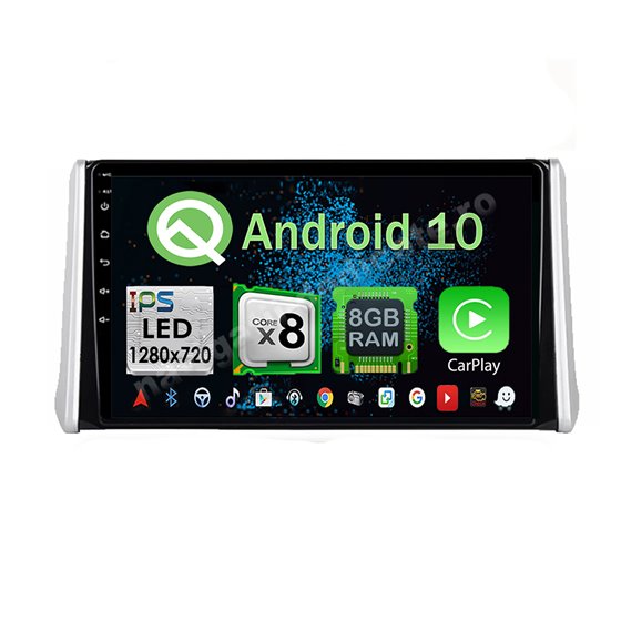 Navigatie CarPlay Android Toyota Rav 4 2019 Octa Core 8GB Ram 128GB SSD Ecran 9 inch NAVD-M869093