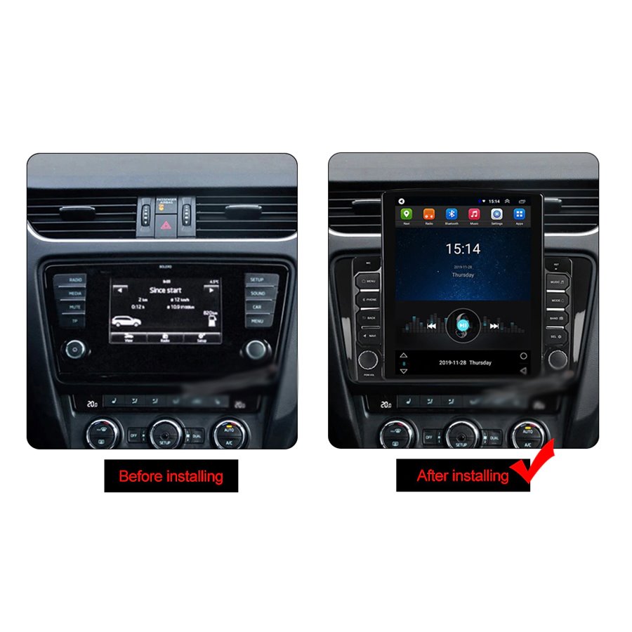 Navigatie Tesla Android 10 Skoda Octavia 3 Octa Core 4GB Ram Ecran 9.7 inch NAVD-US5520