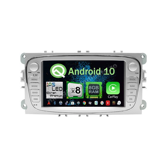 Navigatie Carplay Android Ford Focus Mondeo S-Max Octa Core 8GB Ram 128GB SSD NAVD-M7457