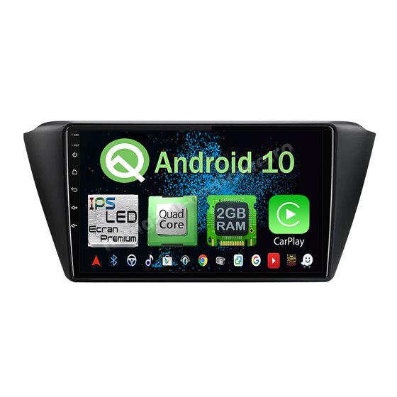 Navigatie Android Skoda Fabia 2015 2GB Ram Ecran 9 inch NAVD-AC9016