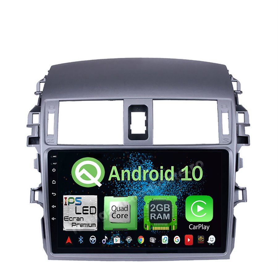 Navigatie Android Toyota Corolla 2008-2013 2GB Ram Ecran 9 inch NAVD-AC9007