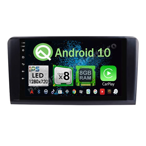Navigatie Carplay Android Mercedes BENZ Ml W164 Octa Core 8GB Ram 128GB SSD Ecran 9 inch NAVD-M86022