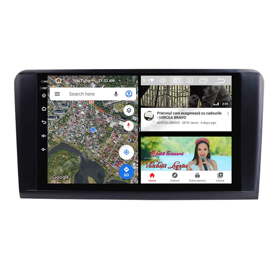 Navigatie Android Mercedes BENZ Ml W164 2GB Ram Ecran 9 inch NAVD-AC9022