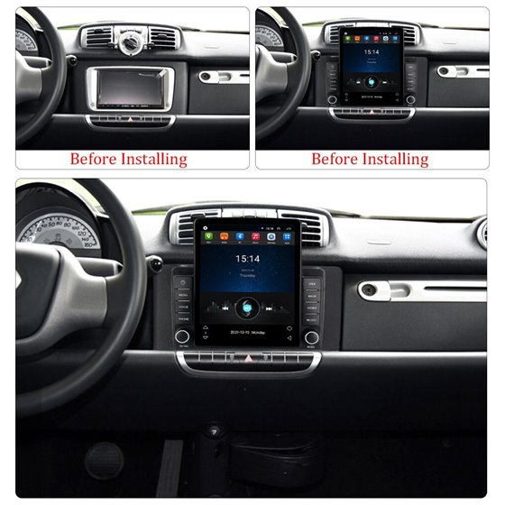 Navigatie Tesla Android Smart Fortwo 2010-2015 CarPlay Octa Core 4GB Ram Ecran 9.7 inch NAVD-TS97084