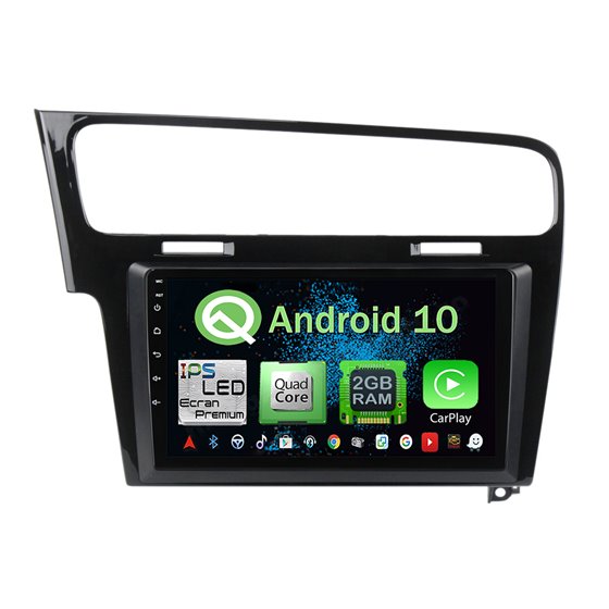 Navigatie Android GOLF 7 Piano Black 2GB Ram CarPlay Ecran 9 inch NAVD-AC1028BK