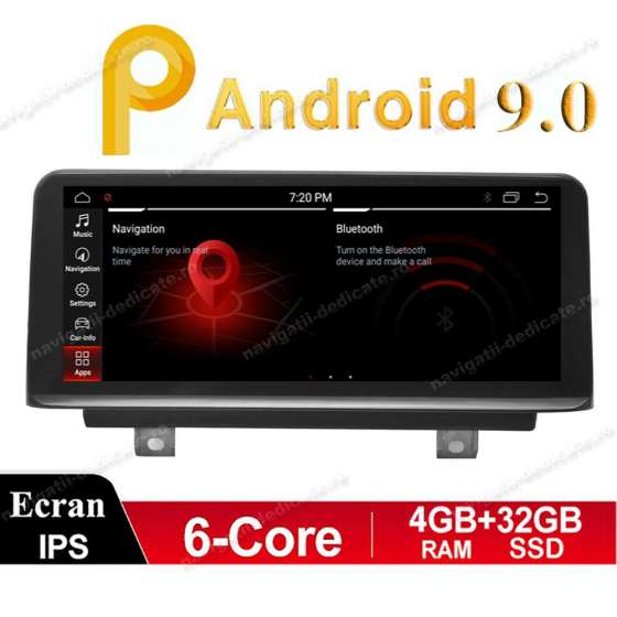 Monitor Navigatie Android BMW F30 F31 F34 Seria 3 4 CIC Bluetooth GPS USB NAVD-F30CIC