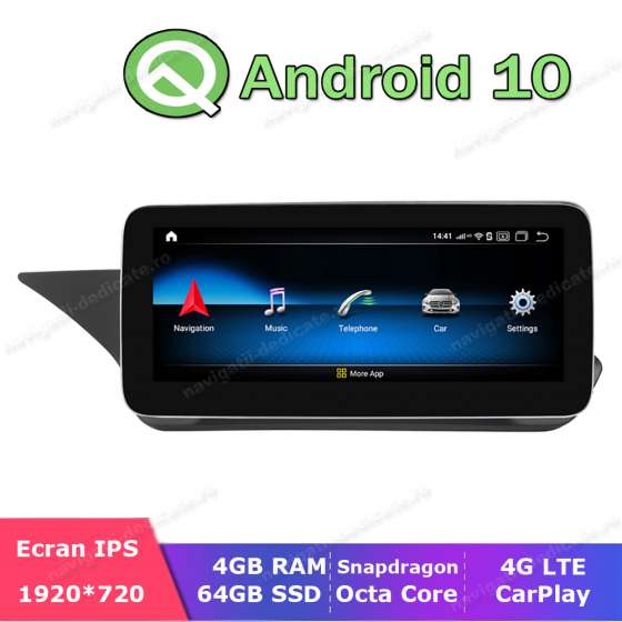 Monitor Navigatie Android Mercedes Benz E Class W212 NTG 4.0 Ecran 10.25 inch Waze Carkit USB NAVD-Z1005A