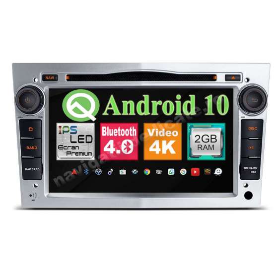 Navigatie Android 10 OPEL Astra H Vectra CORSA Rama Silver NAVD-MT019S