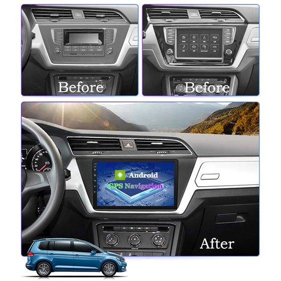 Navigatie Android VW Touran 2016 2GB Ram Ecran 10.25 inch NAVD-AC1014