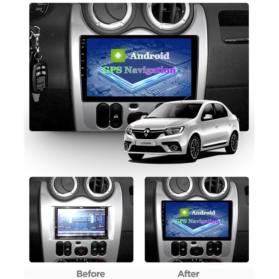 Navigatie Android 10 DACIA LOGAN DUSTER SANDERO Octa Core 4GB Ram Ecran 9 inch Ips NAVD-Z80157
