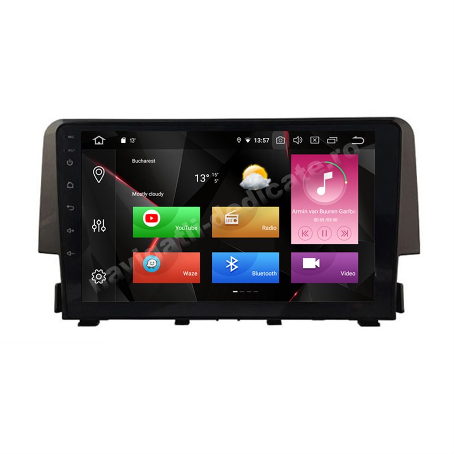 Navigatie Android 10 Honda Civic 2016 Octa Core 4GB Ram Ecran 9 inch NAVD-Z8038