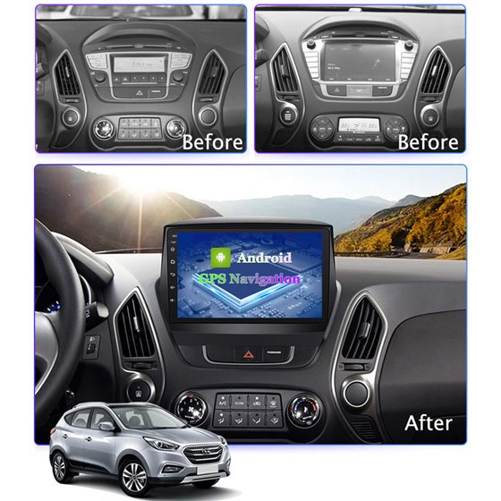 Navigatie Android 10 Hyundai IX35 2011-2015 Octa Core 4GB Ram Ecran 9 inch NAVD-Z8032