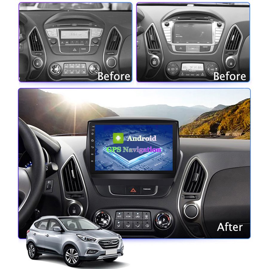 Navigatie Android 10 Hyundai IX35 2011-2015 Octa Core 4GB Ram Ecran 9 inch NAVD-Z8032