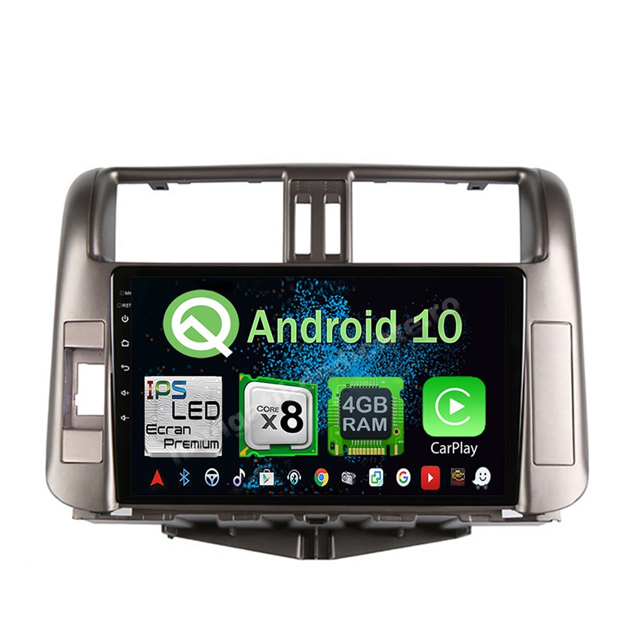Navigatie Android 10 Toyota Prado 2010-2013 Octa Core 4GB Ram Ecran 9 inch NAVD-Z8005