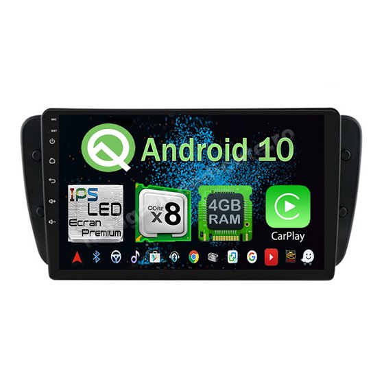 Navigatie Android 10 Seat Ibiza 2009-2014 Octa Core 4GB Ram Ecran 9 inch NAVD-Z8012
