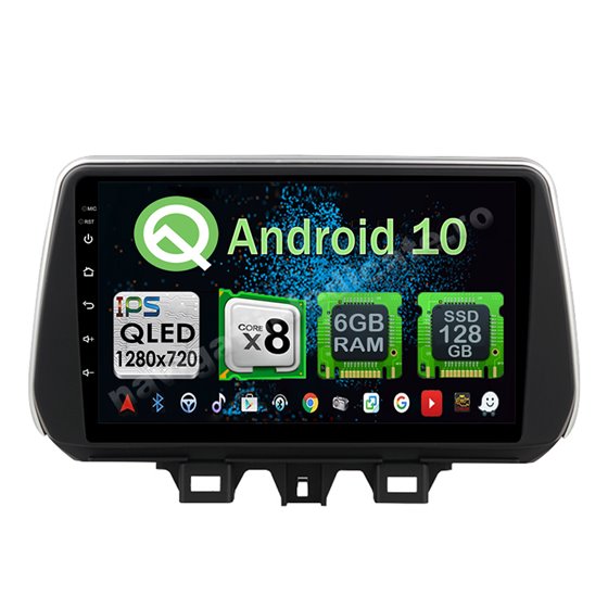 Navigatie Carplay Android 10 Hyundai Tucson 2018 Octa Core 6GB Ram 128GB SSD Ecran 9 inch NAVD-US9030