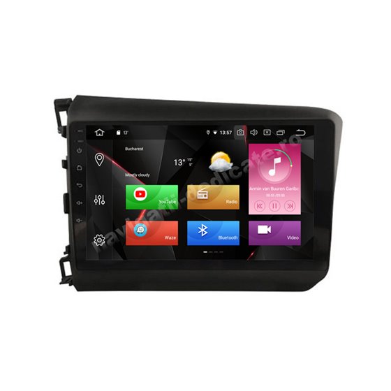 Navigatie Carplay Android 10 Honda Civic 2012-2015 Octa Core 6GB Ram 128GB SSD Ecran 9 inch NAVD-US9039